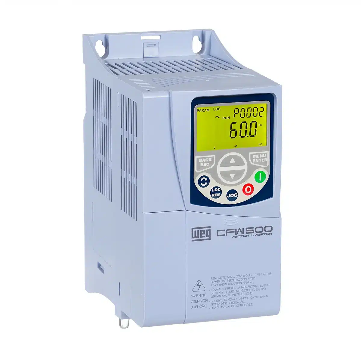 CFW500B16P0T2DB20H00 Variador de Velocidad CFW500 marca WEG 5HP a 220VAC trifásico 16A