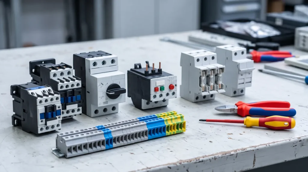 Contactores, guardamotores, relés térmicos y fusibles para tableros eléctricos